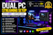 setup dual PC streaming with obs, capture card and audio routing