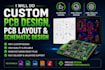 do custom pcb design, pcb layout and schematic design