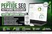 do peptide SEO, keyword research and optimize your peptide supplement store