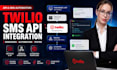 integrate twilio SMS API with webhooks and automation
