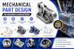design mechanical part for cnc machining and manufacturing