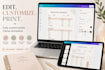 design canva printable planner finance tracker and savings journal template