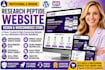 design peptide laboratory, research and biotech wordpress website