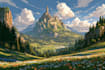 fantasy concept landscape illustrations