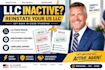 reinstate your inactive US llc and assist with state
