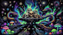 custom illustration dark art and psychedelic