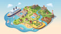 design custom cruise destination map, sighseeing map, airbnb map, resource map