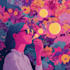 create a pop art illustration with psychedelic touch