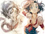 draw anime sketch colored
