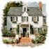 a watercolor house illustration