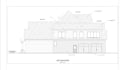 complete 2d architectural blueprint,house residence,elevation plan in autocad