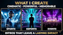 create cinematic sports and heroic intro videos