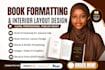 do book interior layout design paperback kindle ebook formatting for amazon kdp