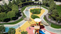 reimagine any plot into sustainable, 3d park masterplan,cgi playground,d5 render