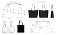 create luxury tote bag tech pack for manufacturers
