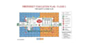 design emergency evacuation plan, fire escape map, fire safety and zone plan