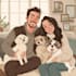 realistic family portrait, couple art