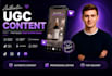 be your professional human ugc creator for your brand