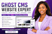 ghost cms website customize ghost theme blog newsletter ghost website clone