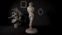 create a 3d printable character figurine and 3d sculpt stl, obj