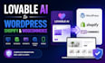 convert lovable ai website to wordpress lovable to shopify with full setup