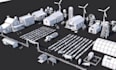 create a 3d farm and agricultural landscape visualization