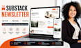setup substack account page newsletter template and manage substack growth posts