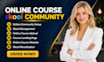 create your online course content and setup your skool community