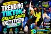 create trending tiktok group dance challenge videos