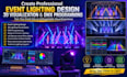 create professional event lighting design, 3d visualization and dmx programming