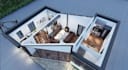 design modern shipping container house,modular prefab home render,autodesk revit