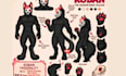 create fursona reference sheet, furry anthro character art