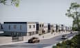 estate 3d design,townhouse development,hillside masterplan,villa housing layout
