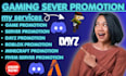 promote minecraft server promotion dayz, rust, fivem, gaming server, discord ad