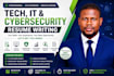 write an ats optimized IT, tech and cybersecurity resume