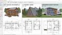 design tiny house, a frame cabin and modern house plans with renderings