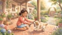 watercolor children story book, picture book illustration, watercolor kids book