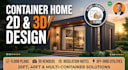 design a shipping container home floor plan and 3d concept layout