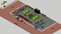 create a 2d or 3d isometric event map, no ai