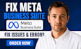 be meta business suite expert and fix restricted ad accounts