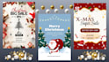 design professional christmas and new year posters
