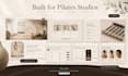 design a modern pilates studio website with online booking