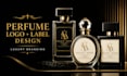 design a luxury perfume logo and premium fragrance label