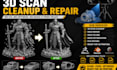 edit 3d file stl scan cleanup repair mesh 3d modify, optimize 3d model printing