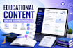 write educational content and online course modules