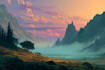 fantasy concept landscape illustrations