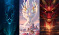 create chinese dragon midjourney prompts 10 styles