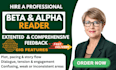 beta read critique novel, romance beta reader, beta reader fantasy, alpha reader