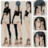 character design sheet in anime art style