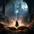 create fantasy novel cover with cinematic illustration